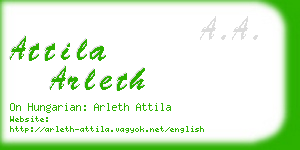 attila arleth business card